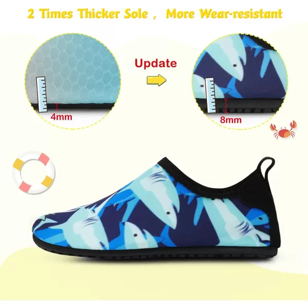 LeIsfIt Toddler Water Shoes Girls Boys Swim Beach Shoes Barefoot Aqua Socks Kids Non-slip Water Socks