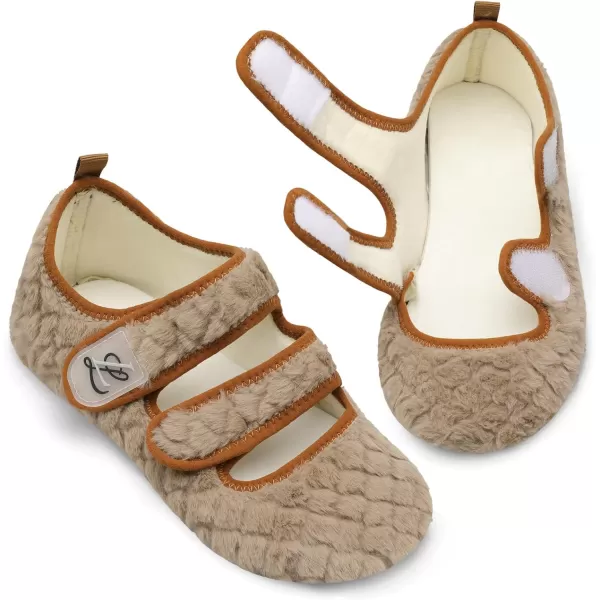 LeIsfIt Womens Mens Slippers Soft House Slippers Warm Fuzzy House Shoes Slipper Socks with Rubber Sole