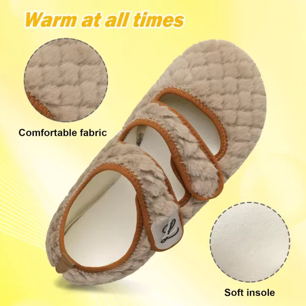 LeIsfIt Womens Mens Slippers Soft House Slippers Warm Fuzzy House Shoes Slipper Socks with Rubber Sole