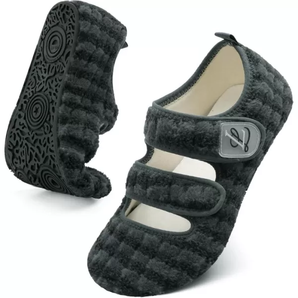 LeIsfIt Womens Mens Slippers Soft House Slippers Warm Fuzzy House Shoes Slipper Socks with Rubber Sole