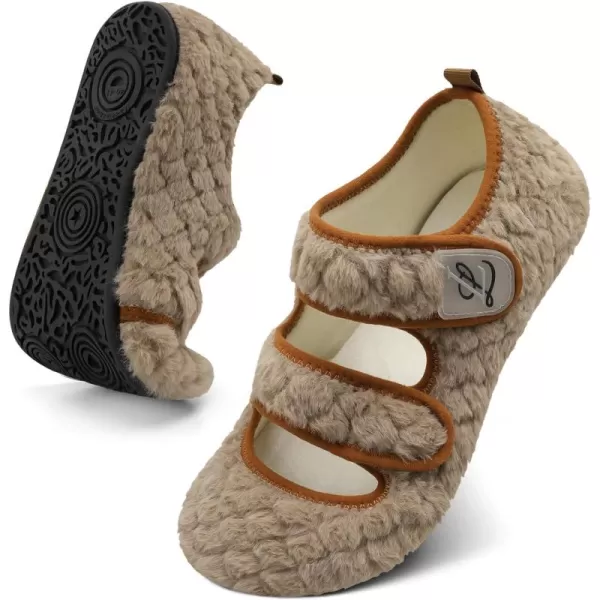 LeIsfIt Womens Mens Slippers Soft House Slippers Warm Fuzzy House Shoes Slipper Socks with Rubber Sole