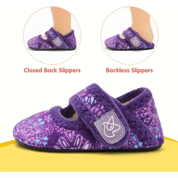 LeIsfIt Toddler Slippers Boys Girls Wide Slippers Adjustable House Shoes Baby Warm Winter Slippers Non-Slip Indoor Home Slipper Shoes