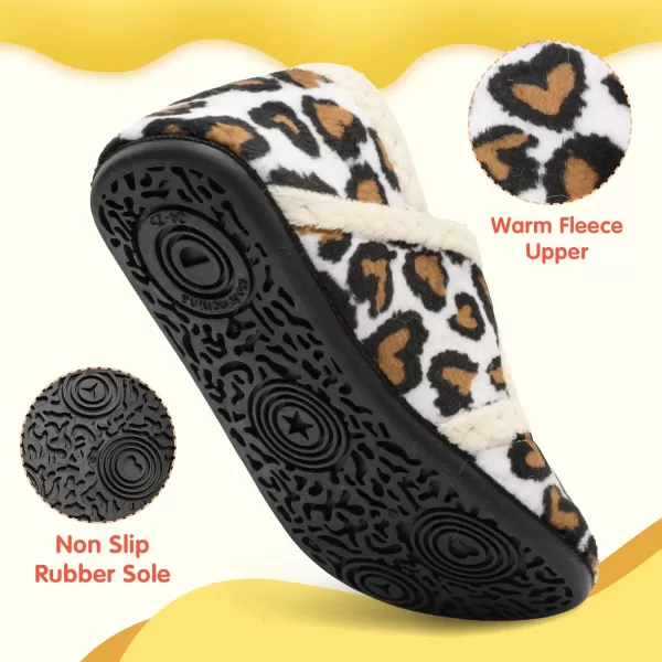 LeIsfIt Toddler Slippers Boys Girls Wide Slippers Adjustable House Shoes Baby Warm Winter Slippers Non-Slip Indoor Home Slipper Shoes