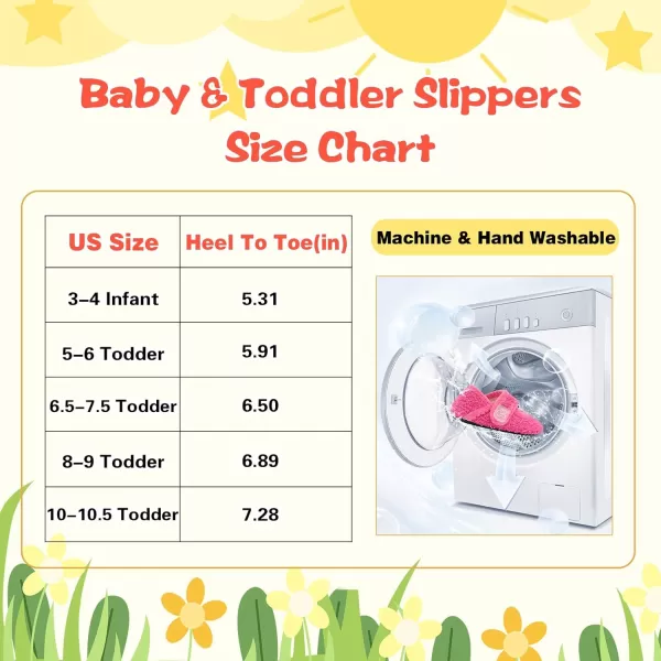 LeIsfIt Toddler Slippers Boys Girls Wide Slippers Adjustable House Shoes Baby Warm Winter Slippers Non-Slip Indoor Home Slipper Shoes