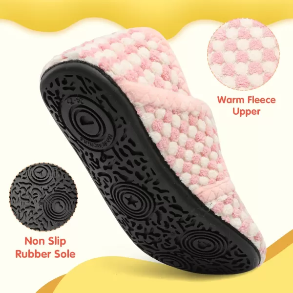 LeIsfIt Toddler Slippers Boys Girls Wide Slippers Adjustable House Shoes Baby Warm Winter Slippers Non-Slip Indoor Home Slipper Shoes