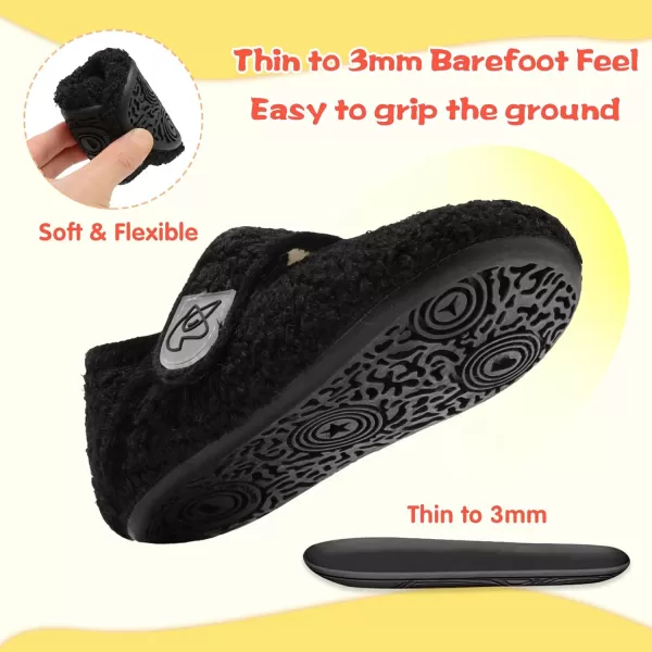 LeIsfIt Toddler Slippers Boys Girls Wide Slippers Adjustable House Shoes Baby Warm Winter Slippers Non-Slip Indoor Home Slipper Shoes