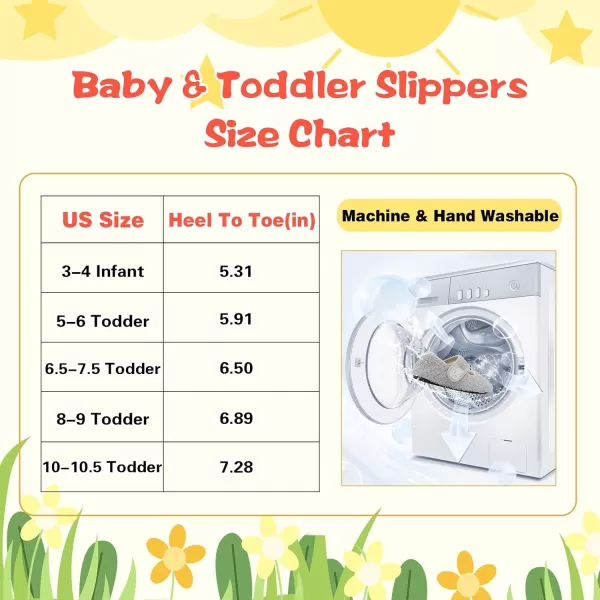 LeIsfIt Toddler Slippers Boys Girls Wide Slippers Adjustable House Shoes Baby Warm Winter Slippers Non-Slip Indoor Home Slipper Shoes
