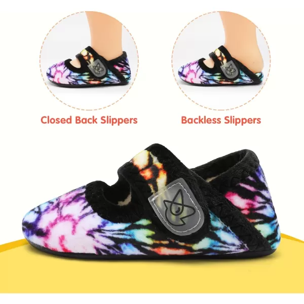 LeIsfIt Toddler Slippers Boys Girls Wide Slippers Adjustable House Shoes Baby Warm Winter Slippers Non-Slip Indoor Home Slipper Shoes