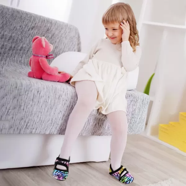 LeIsfIt Toddler Slippers Boys Girls Wide Slippers Adjustable House Shoes Baby Warm Winter Slippers Non-Slip Indoor Home Slipper Shoes