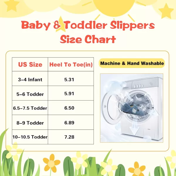 LeIsfIt Toddler Slippers Boys Girls Wide Slippers Adjustable House Shoes Baby Warm Winter Slippers Non-Slip Indoor Home Slipper Shoes