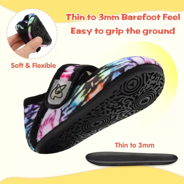 LeIsfIt Toddler Slippers Boys Girls Wide Slippers Adjustable House Shoes Baby Warm Winter Slippers Non-Slip Indoor Home Slipper Shoes