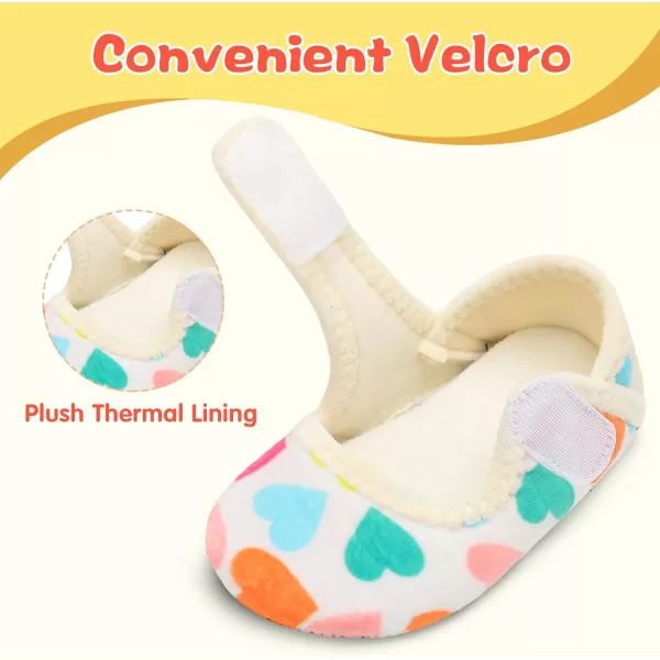 LeIsfIt Toddler Slippers Boys Girls Wide Slippers Adjustable House Shoes Baby Warm Winter Slippers Non-Slip Indoor Home Slipper Shoes
