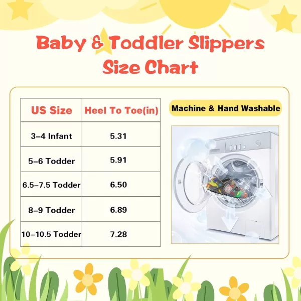 LeIsfIt Toddler Slippers Boys Girls Wide Slippers Adjustable House Shoes Baby Warm Winter Slippers Non-Slip Indoor Home Slipper Shoes