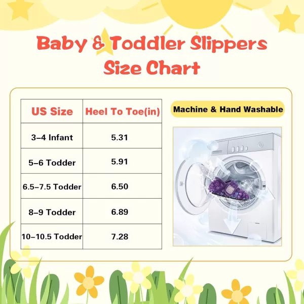 LeIsfIt Toddler Slippers Boys Girls Wide Slippers Adjustable House Shoes Baby Warm Winter Slippers Non-Slip Indoor Home Slipper Shoes