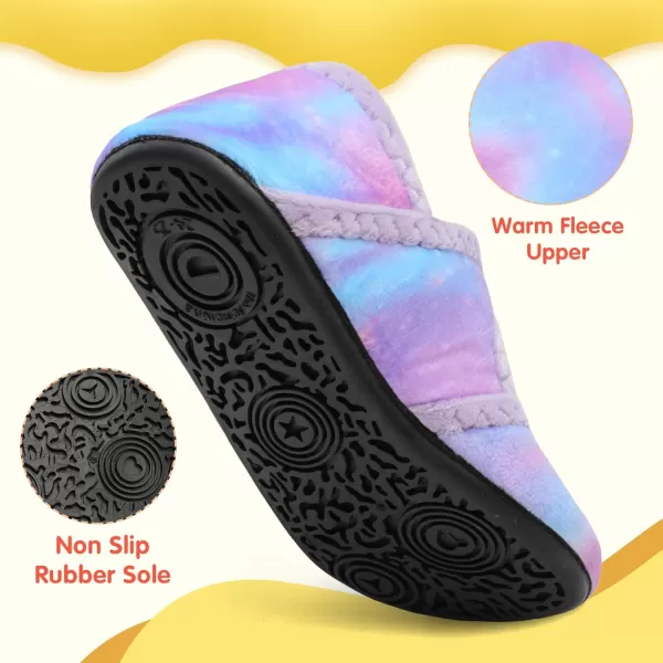 LeIsfIt Toddler Slippers Boys Girls Wide Slippers Adjustable House Shoes Baby Warm Winter Slippers Non-Slip Indoor Home Slipper Shoes