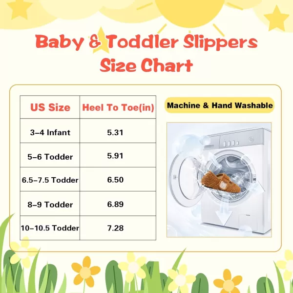 LeIsfIt Toddler Slippers Boys Girls Wide Slippers Adjustable House Shoes Baby Warm Winter Slippers Non-Slip Indoor Home Slipper Shoes