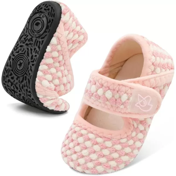 LeIsfIt Toddler Slippers Boys Girls Wide Slippers Adjustable House Shoes Baby Warm Winter Slippers Non-Slip Indoor Home Slipper Shoes