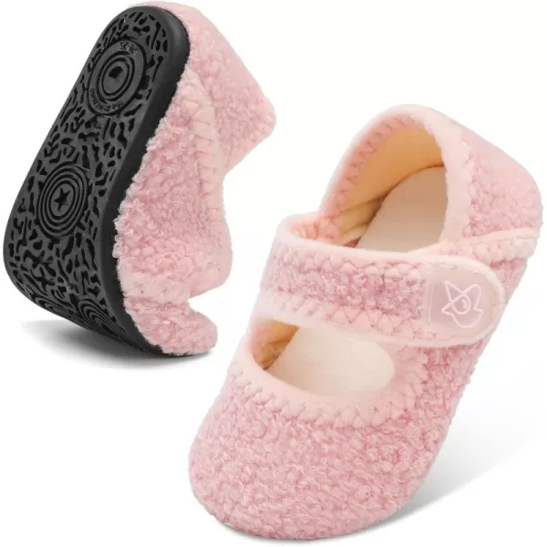 LeIsfIt Toddler Slippers Boys Girls Wide Slippers Adjustable House Shoes Baby Warm Winter Slippers Non-Slip Indoor Home Slipper Shoes