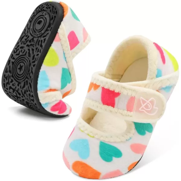 LeIsfIt Toddler Slippers Boys Girls Wide Slippers Adjustable House Shoes Baby Warm Winter Slippers Non-Slip Indoor Home Slipper Shoes