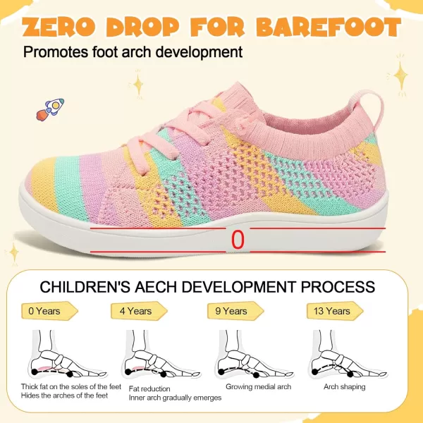 imageLeIsfIt Toddler Shoes Girls Boys Wide Shoes Kids Barefoot Shoes Zero Drop Minimalist Sneakers Slip on Tennis ShoesColor