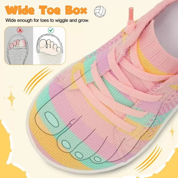 imageLeIsfIt Toddler Shoes Girls Boys Wide Shoes Kids Barefoot Shoes Zero Drop Minimalist Sneakers Slip on Tennis ShoesColor
