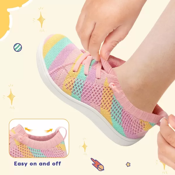 imageLeIsfIt Toddler Shoes Girls Boys Wide Shoes Kids Barefoot Shoes Zero Drop Minimalist Sneakers Slip on Tennis ShoesColor