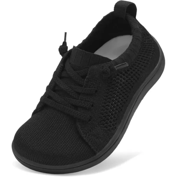 imageLeIsfIt Toddler Shoes Girls Boys Wide Shoes Kids Barefoot Shoes Zero Drop Minimalist Sneakers Slip on Tennis ShoesBlack