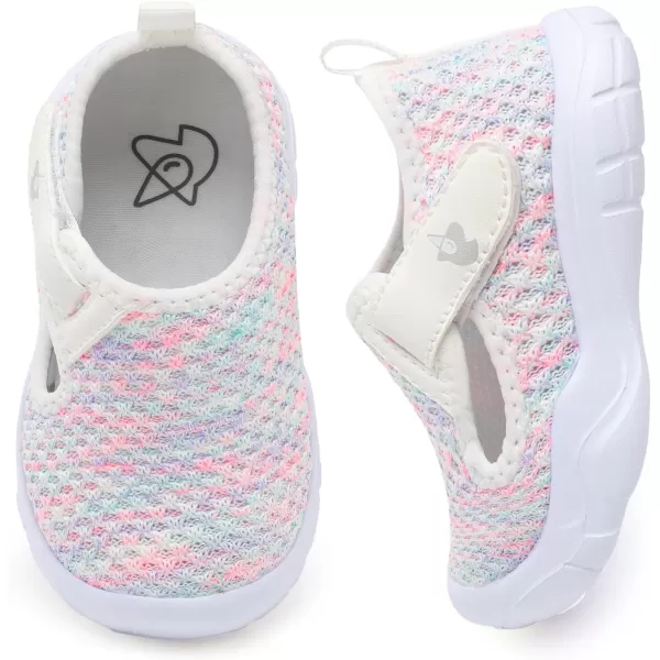 imageLeIsfIt Toddler Shoes Boys Girls Barefoot Shoes Wide Toe Box Shoes Lightweight Walking Shoes Slip On Tennis ShoesAcolor