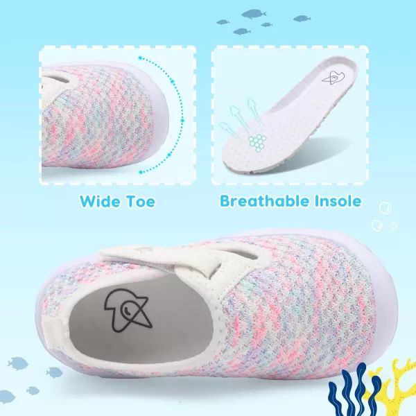 imageLeIsfIt Toddler Shoes Boys Girls Barefoot Shoes Wide Toe Box Shoes Lightweight Walking Shoes Slip On Tennis ShoesAcolor