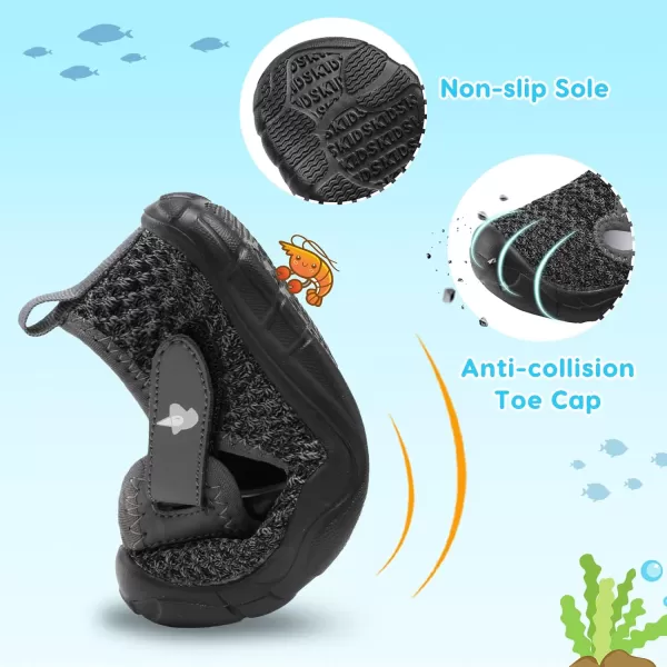 imageLeIsfIt Toddler Shoes Boys Girls Barefoot Shoes Wide Toe Box Shoes Lightweight Walking Shoes Slip On Tennis ShoesBgrey