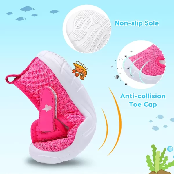 imageLeIsfIt Toddler Shoes Boys Girls Barefoot Shoes Wide Toe Box Shoes Lightweight Walking Shoes Slip On Tennis ShoesRosepink