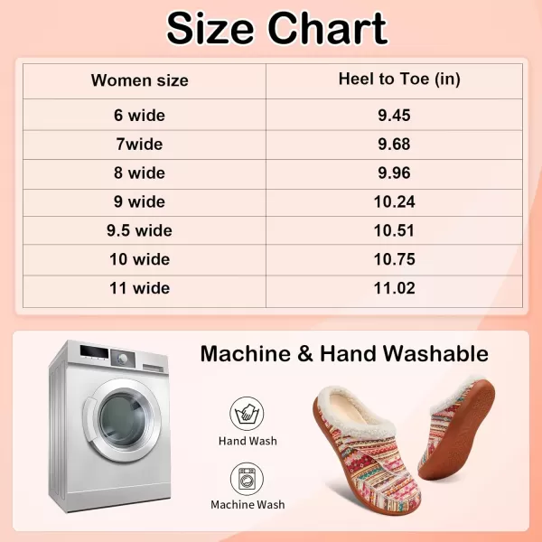 imageLeIsfIt Womens Slippers Wide Diabetic Slippers Memory Foam House Slippers Adjustable Arthritis Edema House Shoes Indoor Outdoor SlippersBohemia