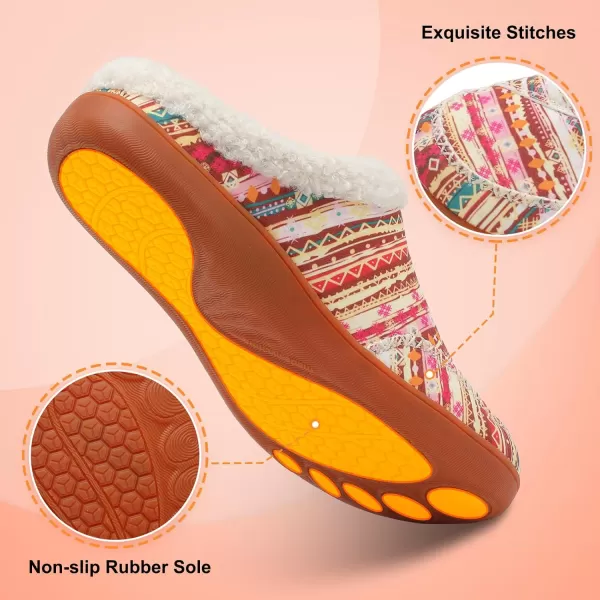 imageLeIsfIt Womens Slippers Wide Diabetic Slippers Memory Foam House Slippers Adjustable Arthritis Edema House Shoes Indoor Outdoor SlippersBohemia