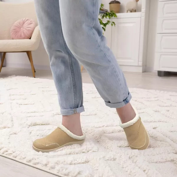 imageLeIsfIt Womens Slippers Wide Diabetic Slippers Memory Foam House Slippers Adjustable Arthritis Edema House Shoes Indoor Outdoor SlippersDapricot