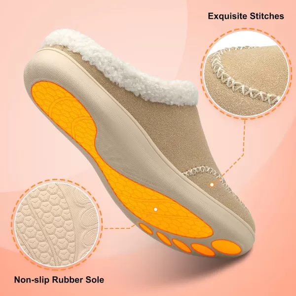 imageLeIsfIt Womens Slippers Wide Diabetic Slippers Memory Foam House Slippers Adjustable Arthritis Edema House Shoes Indoor Outdoor SlippersDapricot