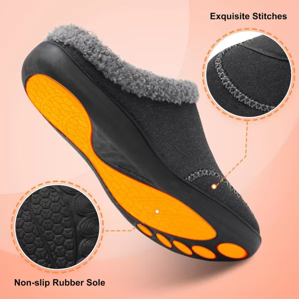 imageLeIsfIt Womens Slippers Wide Diabetic Slippers Memory Foam House Slippers Adjustable Arthritis Edema House Shoes Indoor Outdoor SlippersDark Grey