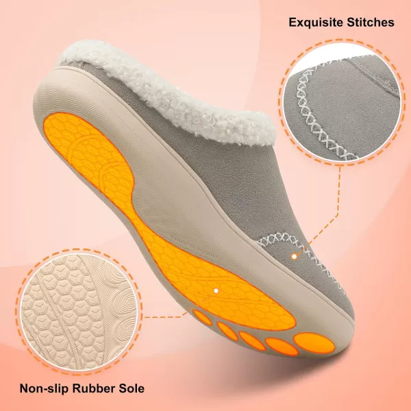 imageLeIsfIt Womens Slippers Wide Diabetic Slippers Memory Foam House Slippers Adjustable Arthritis Edema House Shoes Indoor Outdoor SlippersGrey