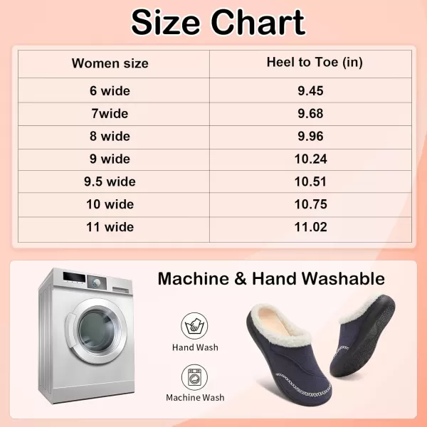 imageLeIsfIt Womens Slippers Wide Diabetic Slippers Memory Foam House Slippers Adjustable Arthritis Edema House Shoes Indoor Outdoor SlippersNavy