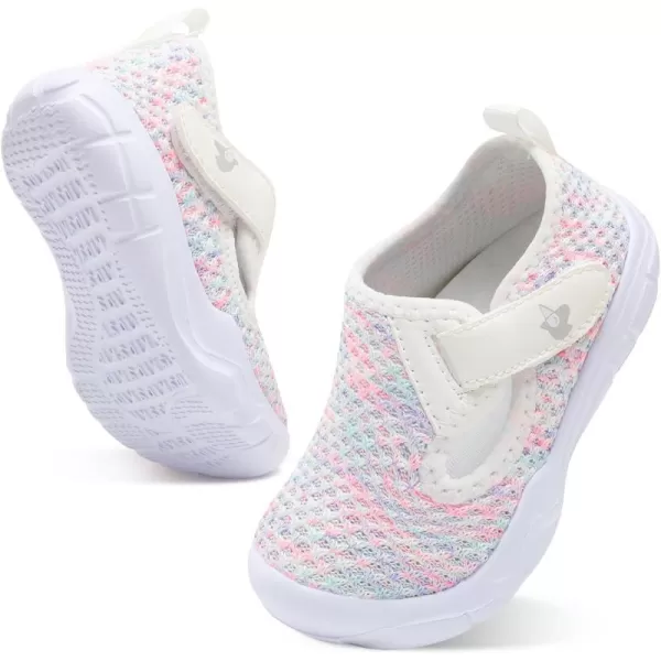 imageLeIsfIt Toddler Shoes Boys Girls Barefoot Shoes Wide Toe Box Shoes Lightweight Walking Shoes Slip On Tennis ShoesAcolor