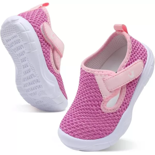 imageLeIsfIt Toddler Shoes Boys Girls Barefoot Shoes Wide Toe Box Shoes Lightweight Walking Shoes Slip On Tennis ShoesCpurple