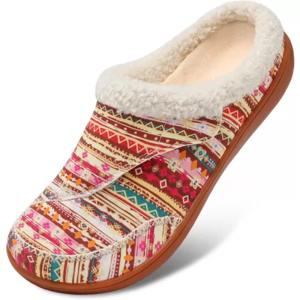 imageLeIsfIt Womens Slippers Wide Diabetic Slippers Memory Foam House Slippers Adjustable Arthritis Edema House Shoes Indoor Outdoor SlippersBohemia