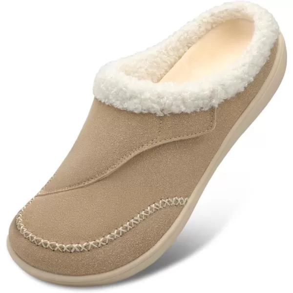 imageLeIsfIt Womens Slippers Wide Diabetic Slippers Memory Foam House Slippers Adjustable Arthritis Edema House Shoes Indoor Outdoor SlippersDapricot