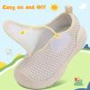 imageLeIsfIt Toddler Shoes Girls Boys Wide Barefoot Shoes Kids Breathable Sneakers Lightweight Tennis Shoes Athletic Walking Shoes Slip On ShoesBeige