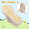 imageLeIsfIt Toddler Shoes Girls Boys Wide Barefoot Shoes Kids Breathable Sneakers Lightweight Tennis Shoes Athletic Walking Shoes Slip On ShoesBeige