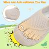 imageLeIsfIt Toddler Shoes Girls Boys Wide Barefoot Shoes Kids Breathable Sneakers Lightweight Tennis Shoes Athletic Walking Shoes Slip On ShoesBeige