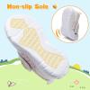imageLeIsfIt Toddler Shoes Girls Boys Wide Barefoot Shoes Kids Breathable Sneakers Lightweight Tennis Shoes Athletic Walking Shoes Slip On ShoesBwhitecolorful