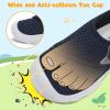 imageLeIsfIt Toddler Shoes Girls Boys Wide Barefoot Shoes Kids Breathable Sneakers Lightweight Tennis Shoes Athletic Walking Shoes Slip On ShoesNavy