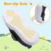 imageLeIsfIt Toddler Shoes Girls Boys Wide Barefoot Shoes Kids Breathable Sneakers Lightweight Tennis Shoes Athletic Walking Shoes Slip On ShoesNavy