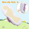 imageLeIsfIt Toddler Shoes Girls Boys Wide Barefoot Shoes Kids Breathable Sneakers Lightweight Tennis Shoes Athletic Walking Shoes Slip On ShoesPurple