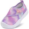 imageLeIsfIt Toddler Shoes Girls Boys Wide Barefoot Shoes Kids Breathable Sneakers Lightweight Tennis Shoes Athletic Walking Shoes Slip On ShoesPurple